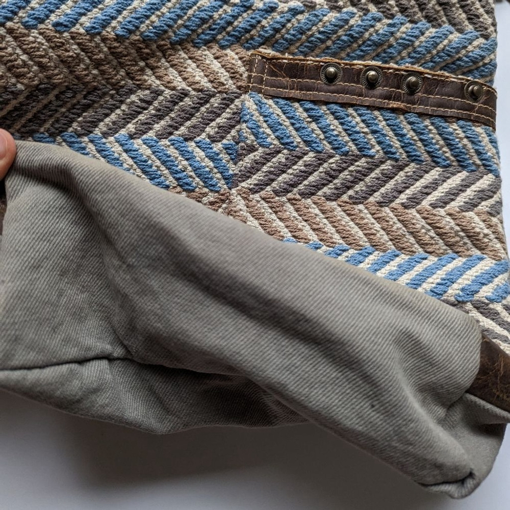 MYRA Blue Chip Recycled Military Tent Shoulder Bag - Picture 10 of 15